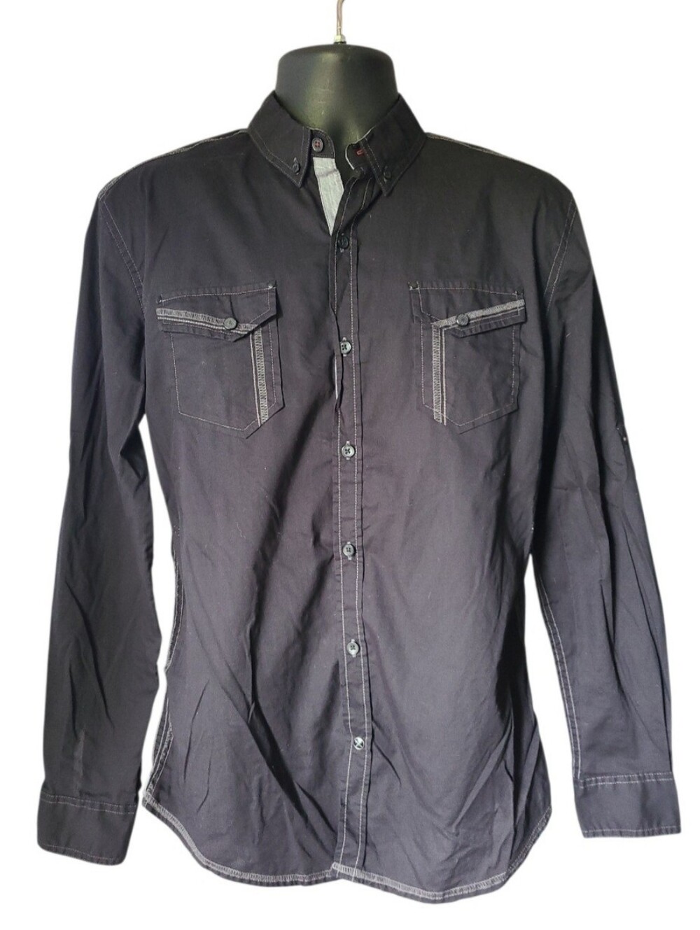 Drill Clothing Co Black Mens Buttondown Shirt